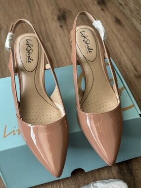 Life Stride Slingback Pumps in Nude Wide Fit